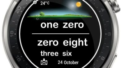 Text watch digital watch face theme