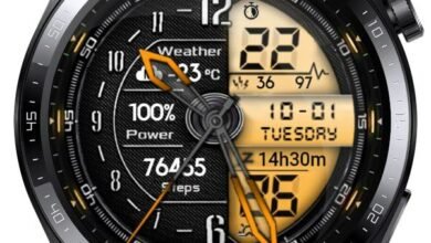 Yellow black HQ hybrid watchface theme