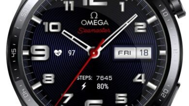 Omega SeaMaster HQ realistic ported blue watch face theme
