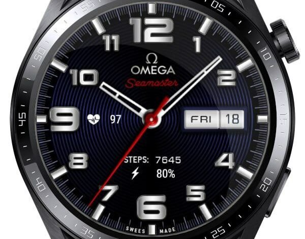 Omega SeaMaster HQ realistic ported blue watch face theme