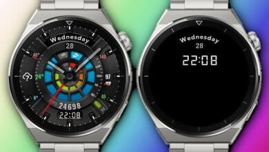 Unique style blue black hybrid watchface theme