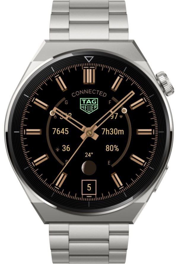 Carrera tag heuer Gold watch face theme