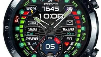 Colorido tema de esfera de reloj híbrido de alta calidad