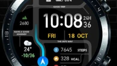 Amazing Navigation style digital watch face theme