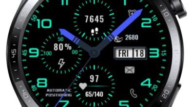 Neon Green hybrid watch face theme