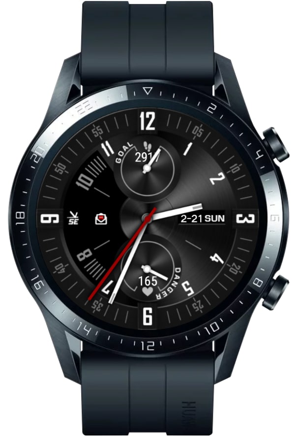 Pure black HQ hybrid watchface theme