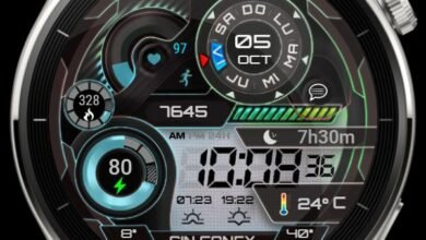 Samsung portó el tema de la esfera del reloj de alta calidad de la serie neón