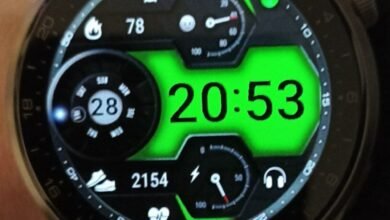 Green LCD with stress meter digital watchface theme