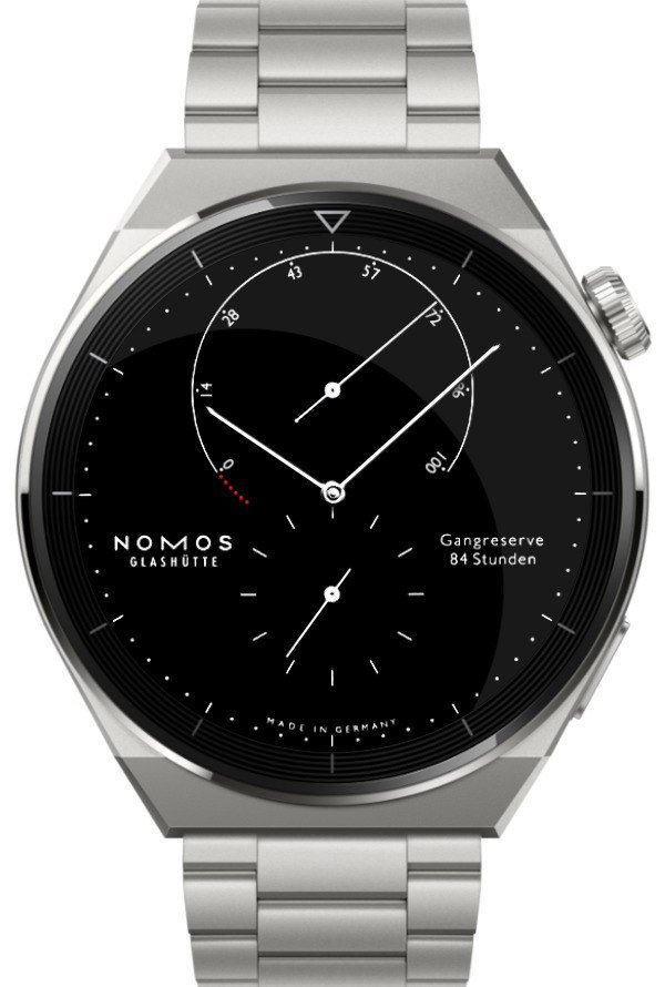 Nomos Glashutte realistic watch face theme