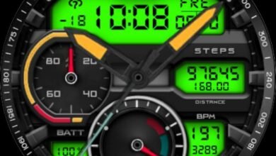 Carrera tag heuer green LCD HQ hybrid watchface theme