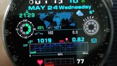 World Map HQ digital watch face theme