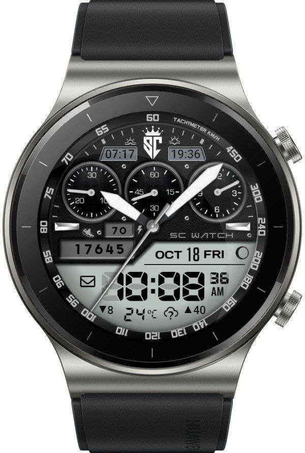 3 meter grey LCD HQ hybrid watchface theme
