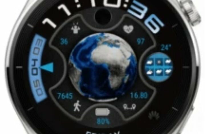 Rotating Earth HQ digital watch face theme