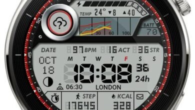 Amazing large LCD digital watch face theme