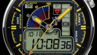 Sharp HQ Hybrid watchface theme