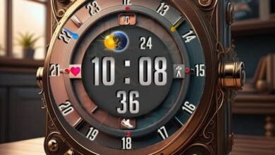 3D time digital watch face theme
