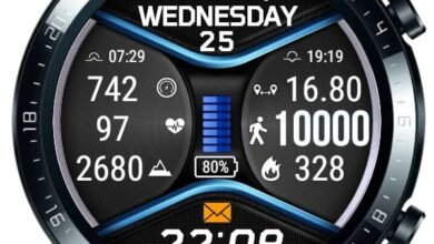 Big fonts easy to read digital watch face theme