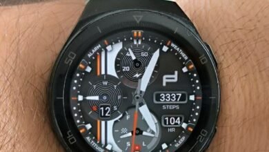 Orange blue HQ Hybrid watch face theme
