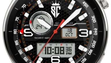 Three LCD metallic HQ hybrid watchface theme