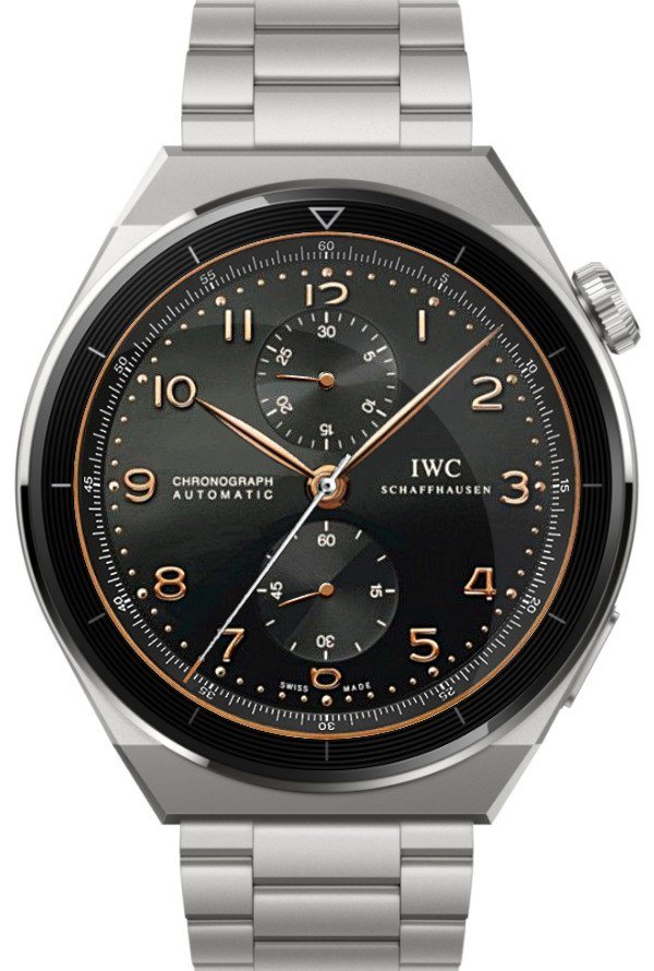IWC Schaffhausen realistic bronze HQ watch face theme