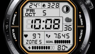 Big LCD Casio ported watch face theme