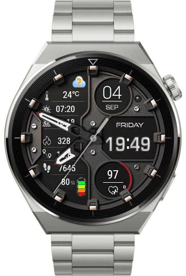 Clean and Clear HQ Hybrid watchface theme