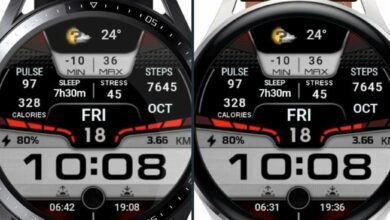 Modern digital watch face theme