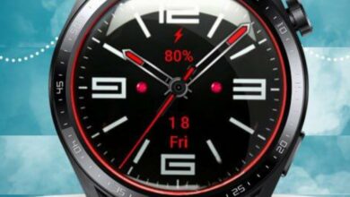 Simple clean and clear analog watch face with glass reflection