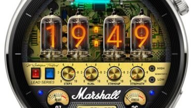 Marshall player like digital watchface theme