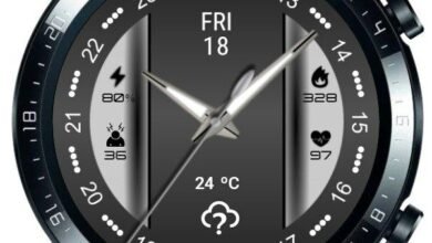 Grey hybrid watchface theme with full of widgets and shortcuts