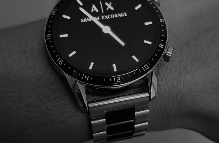 Armani exchange realistic watch analog watch face theme