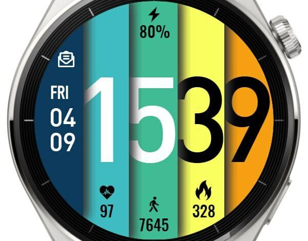 Colorful HQ digital watch face theme