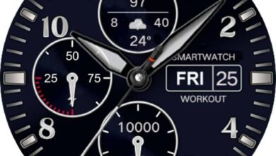 Amazing Blue HQ hybrid watchface theme