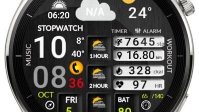 Big weather with future Weather digital watch face theme