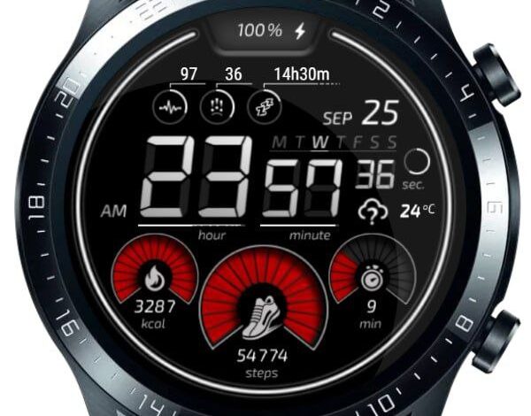 Target your life digital watch face theme