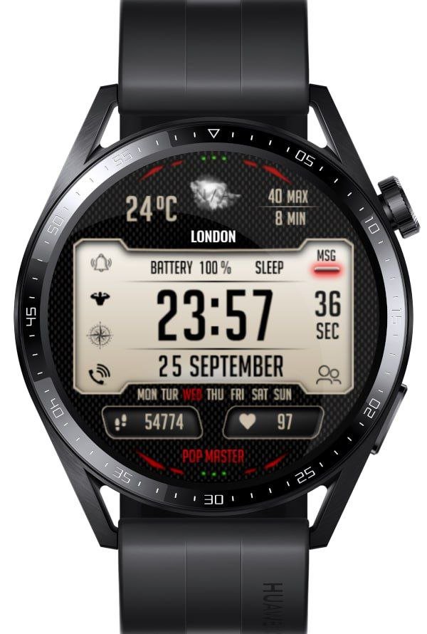 Large LCD HQ digital watch face theme