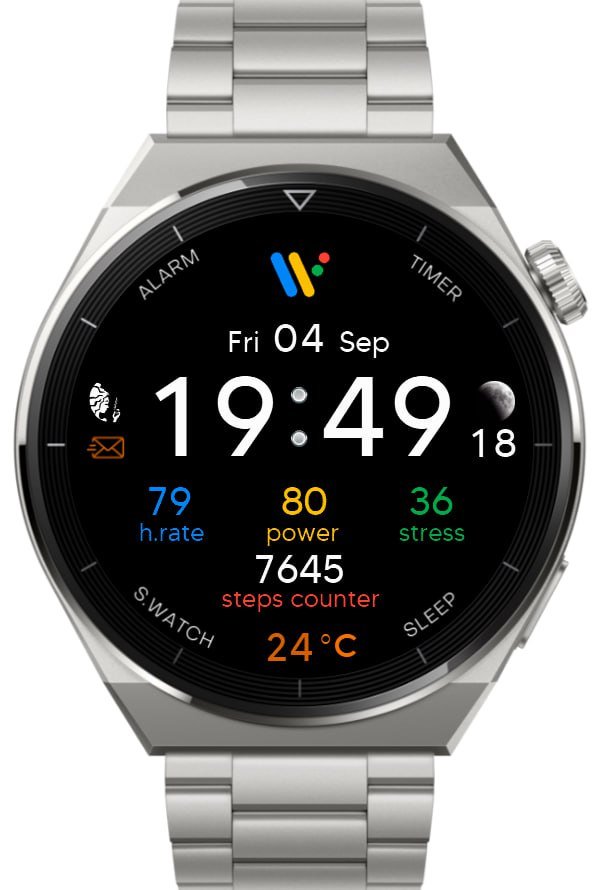 Google pixel ported HQ digital watch face theme