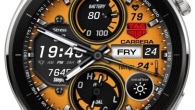 Carrera tag heuer orange HQ hybrid watchface theme