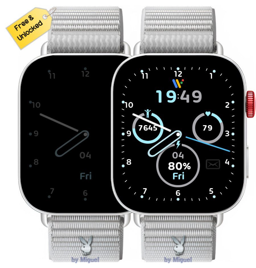 Google pixel ported watch face theme for Huawei Fit series