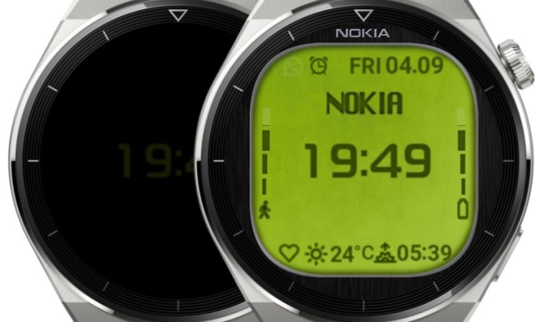 Nokia Classic digital watch face theme