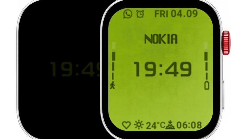Nokia Classic digital watch face theme
