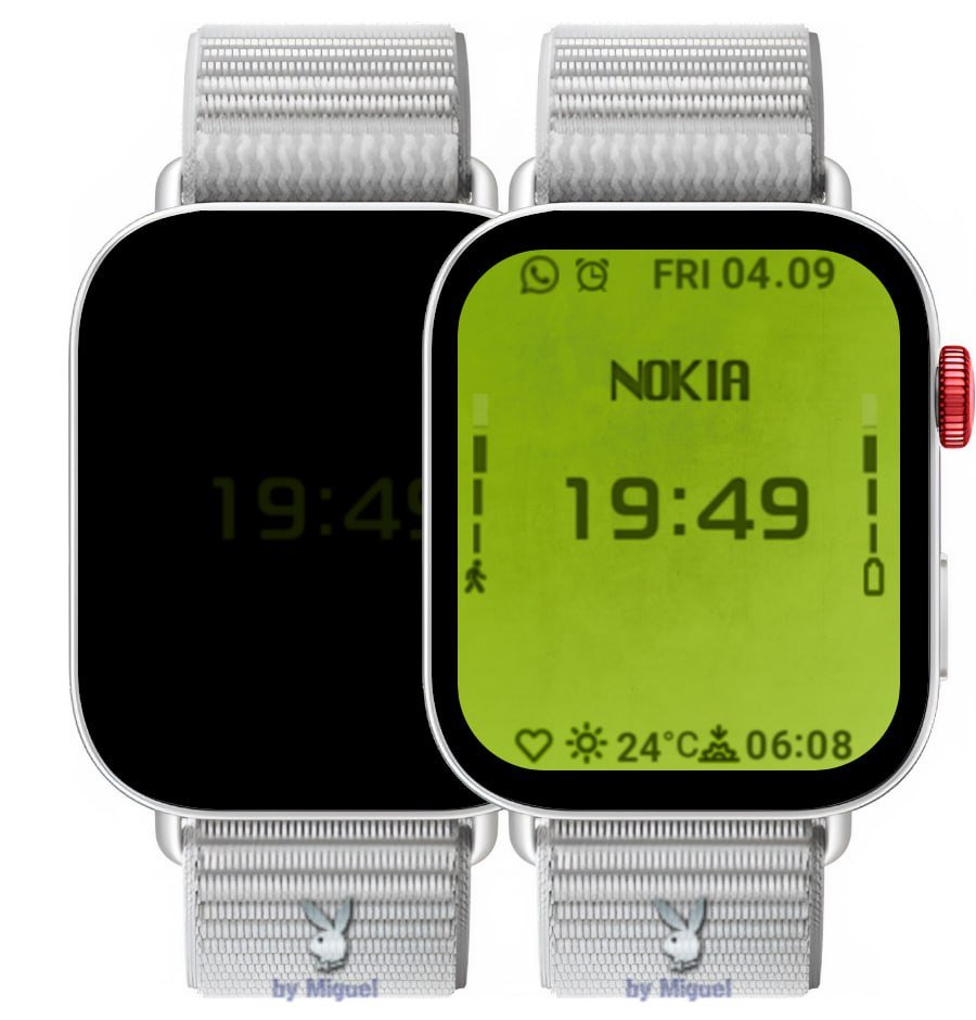 Nokia Classic digital watch face theme