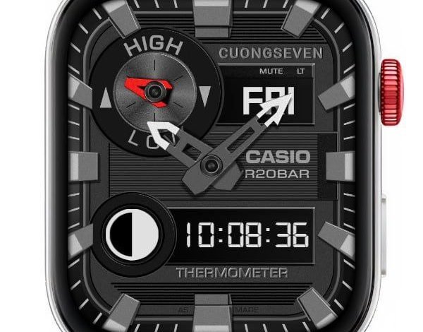 Casio ported HQ watch face theme