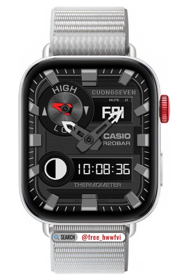 Casio ported HQ watch face theme