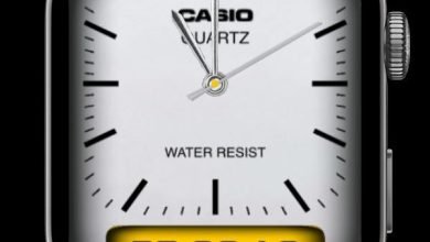 Casio Quartz white HQ analog watch face theme