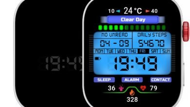 Blue LCD HQ digital watch face theme