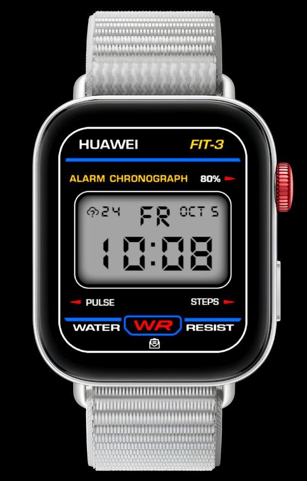 Huawei LCD digital watch face theme