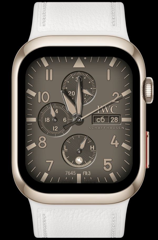 IWC Schaffhausen realistic analog watch face theme