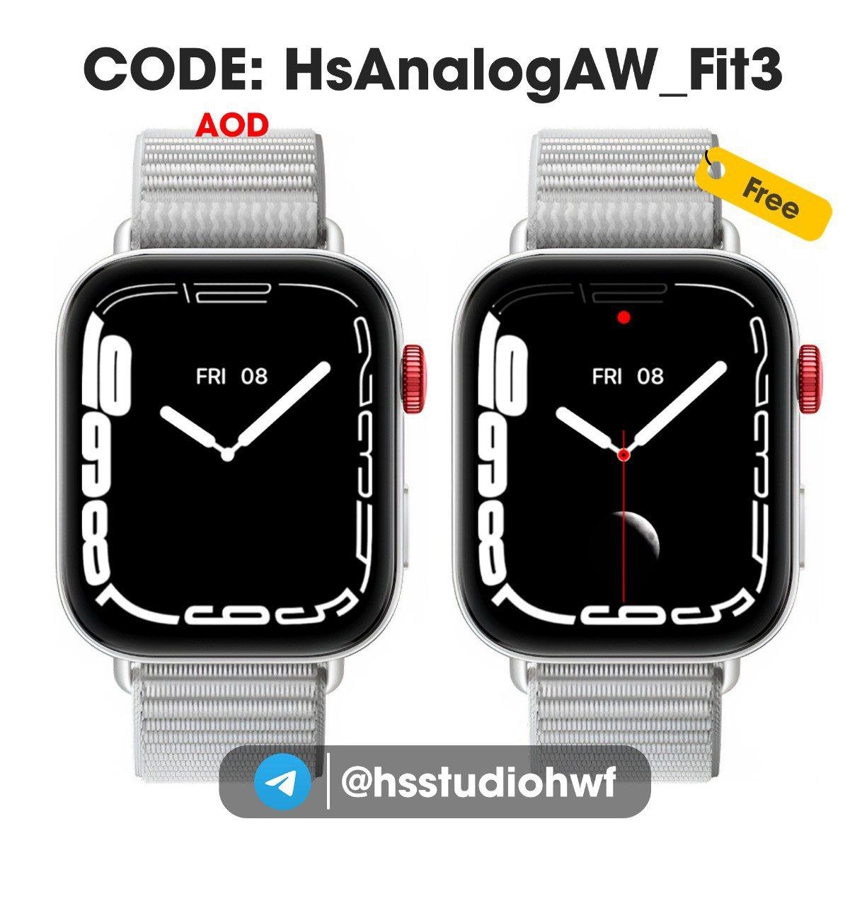 Apple watch ported analog watch face theme