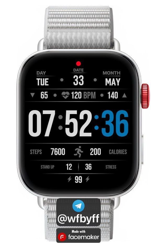 Full of widgets and shortcuts digital watch face theme